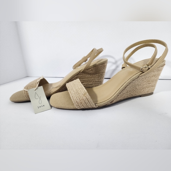 JOIE Lila Natural Straw Jute Woven Strappy Ankle Sandals womens 9.5 coastal - Picture 3 of 12